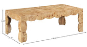 Vassa Burl Veneer Coffee Table in Natural - 535Natural-CT