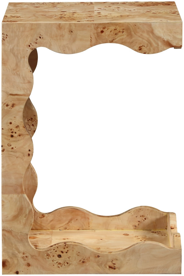 Vassa Burl Veneer End / Side Table in Natural - 535Natural-ET