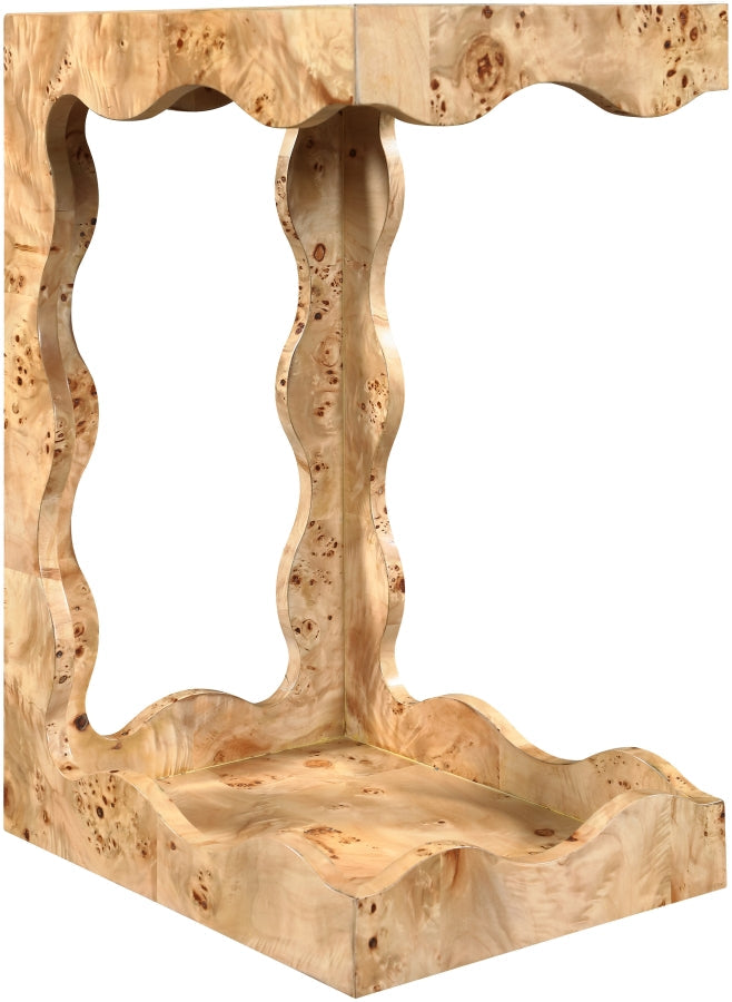 Vassa Burl Veneer End / Side Table in Natural - 535Natural-ET