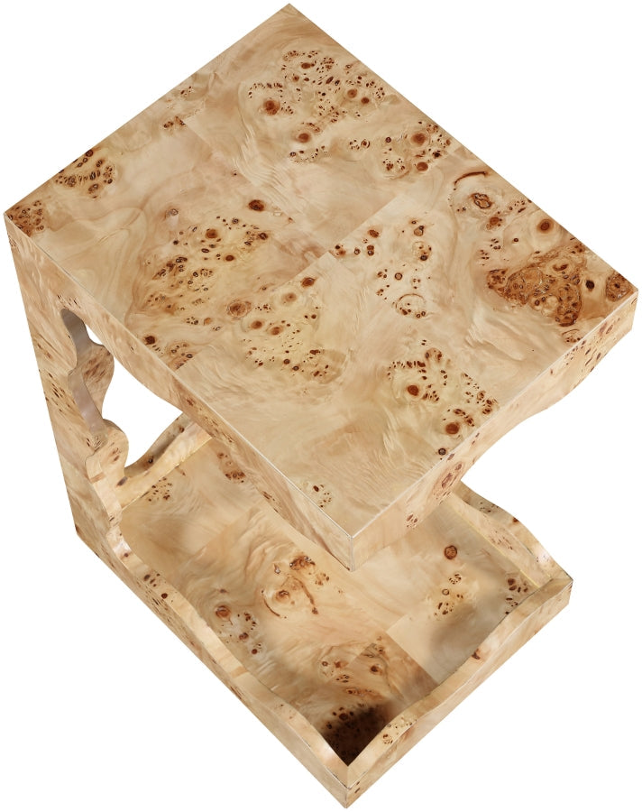 Vassa Burl Veneer End / Side Table in Natural - 535Natural-ET