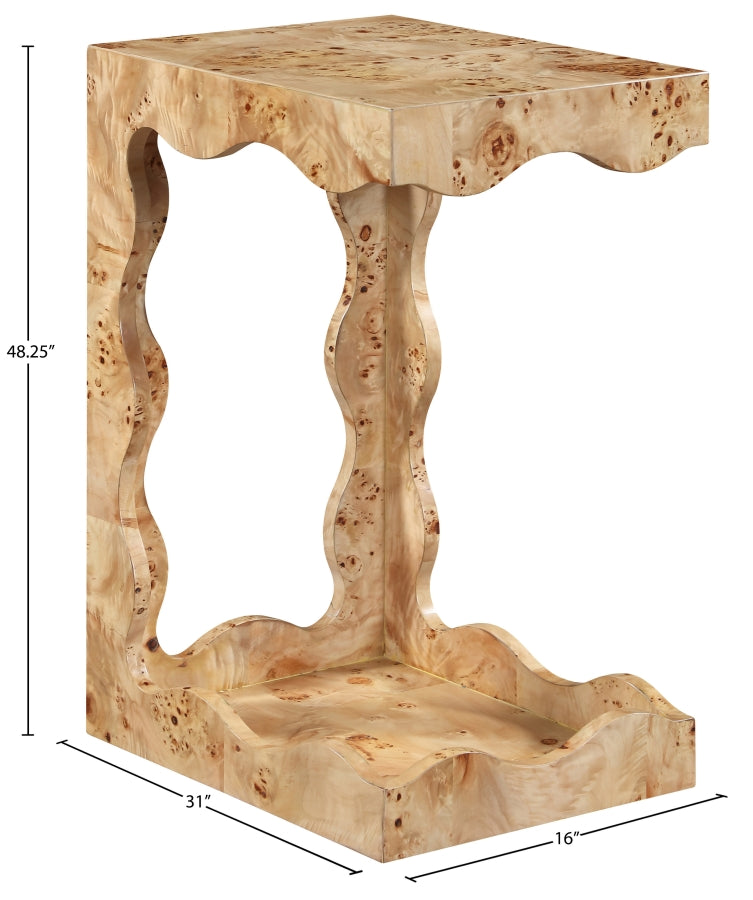 Vassa Burl Veneer End / Side Table in Natural - 535Natural-ET