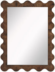 Vassa Burl Veneer Framed Mirror in Brown - 535Brown-M