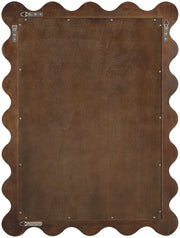 Vassa Burl Veneer Framed Mirror in Brown - 535Brown-M