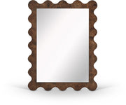 Vassa Burl Veneer Framed Mirror in Brown - 535Brown-M