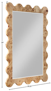 Vassa Burl Veneer Framed Mirror in Natural - 535Natural-M