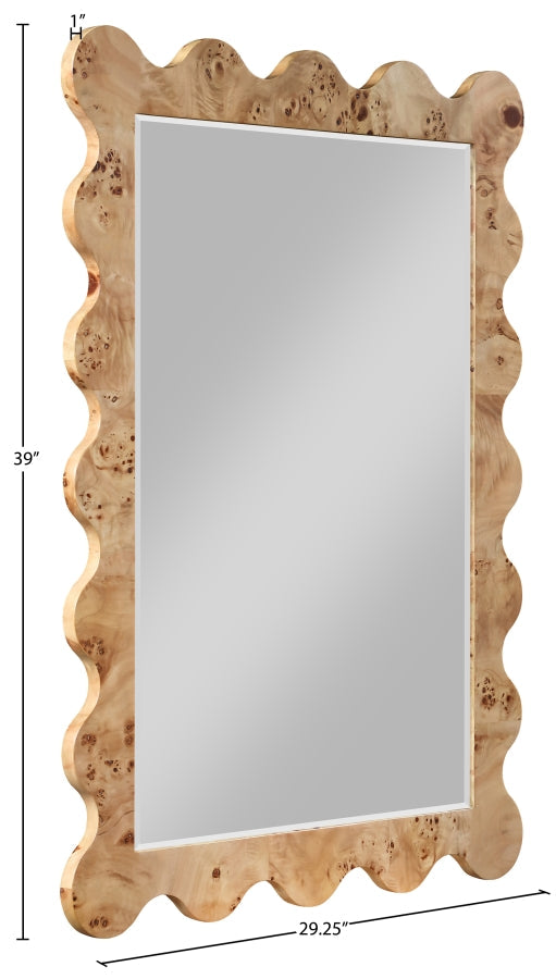 Vassa Burl Veneer Framed Mirror in Natural - 535Natural-M