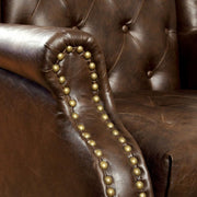 Vaugh Rustic Brown Accent Chair - CM-AC6801BR