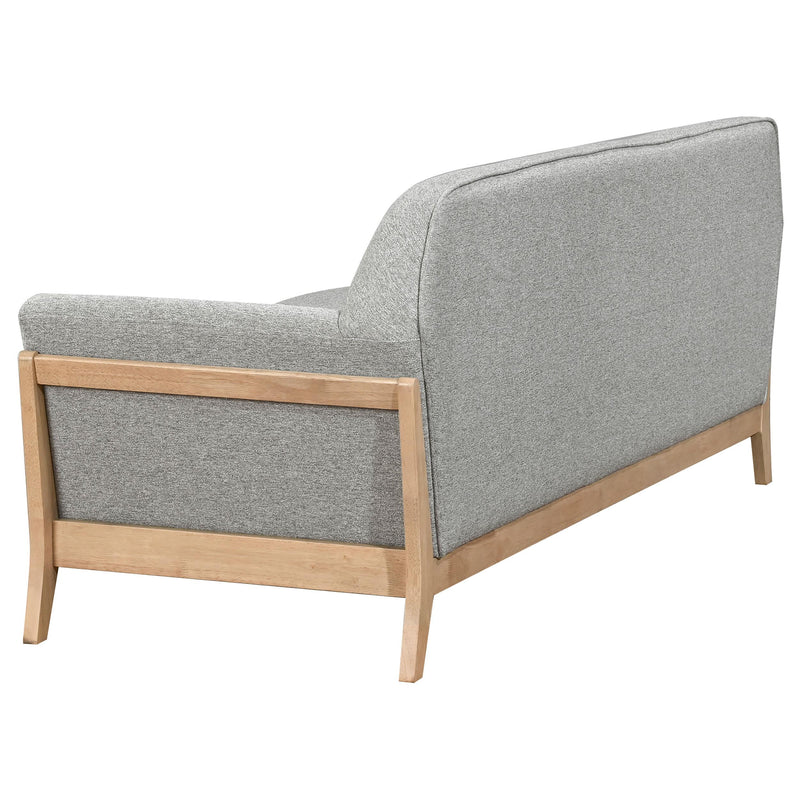 Vaughn 3-piece Fabric Upholstered Flared Arm Sofa Set Grey - 511071-S3