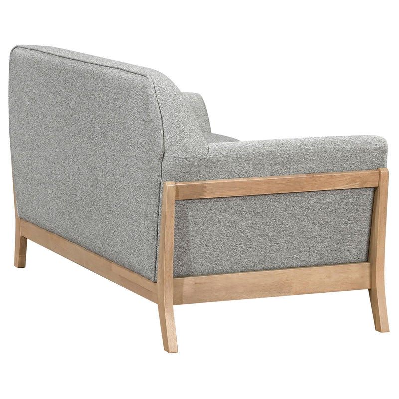 Vaughn 3-piece Fabric Upholstered Flared Arm Sofa Set Grey - 511071-S3