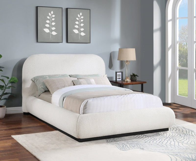Vaughn Boucle Fabric Full Bed Cream - B1213Cream-F