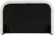 Vaughn Boucle Fabric King Bed Cream - Gate FurnitureKing Bed