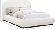 Vaughn Boucle Fabric King Bed Cream - Gate FurnitureKing Bed
