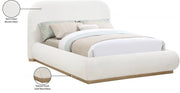 Vaughn Boucle Fabric King Bed Cream - Gate FurnitureKing Bed