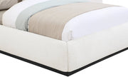 Vaughn Boucle Fabric King Bed Cream - Gate FurnitureKing Bed