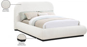 Vaughn Boucle Fabric Queen Bed Cream - Gate FurnitureQueen Bed