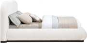 Vaughn Boucle Fabric Queen Bed Cream - Gate FurnitureQueen Bed