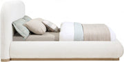 Vaughn Boucle Fabric Queen Bed Cream - Gate FurnitureQueen Bed