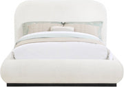 Vaughn Boucle Fabric Queen Bed Cream - Gate FurnitureQueen Bed