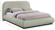 Vaughn Chenille Fabric Full Bed Mint - B1214Mint-F