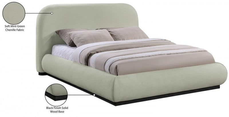 Vaughn Chenille Fabric Full Bed Mint - B1214Mint-F