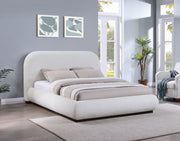 Vaughn Chenille Fabric King Bed Cream - Gate FurnitureKing Bed