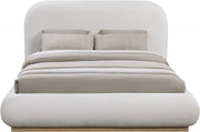 Vaughn Chenille Fabric King Bed Cream - Gate FurnitureKing Bed