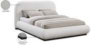 Vaughn Chenille Fabric King Bed Cream - Gate FurnitureKing Bed