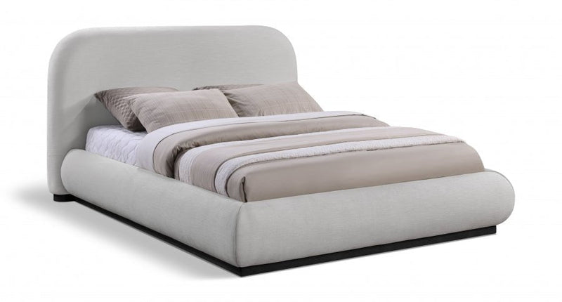 Vaughn Chenille Fabric King Bed Grey - Gate FurnitureKing Bed