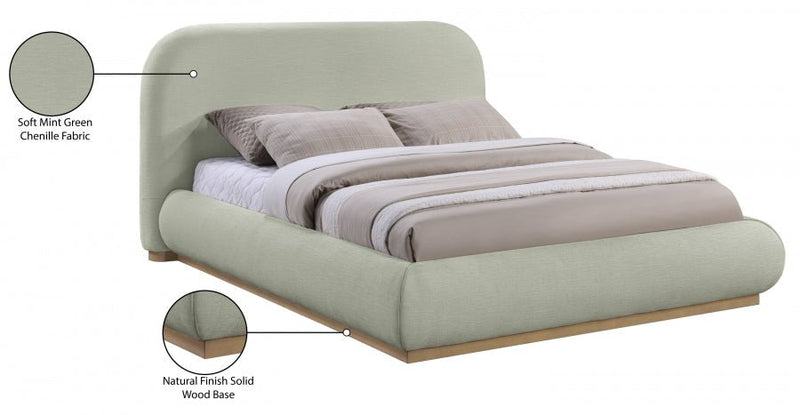 Vaughn Chenille Fabric King Bed Mint - Gate FurnitureKing Bed