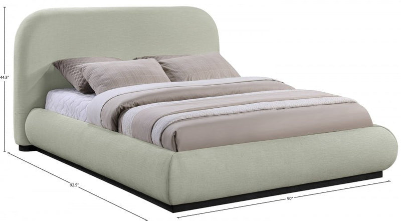 Vaughn Chenille Fabric King Bed Mint - Gate FurnitureKing Bed