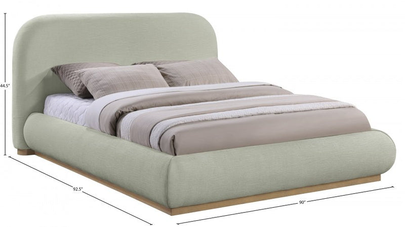 Vaughn Chenille Fabric King Bed Mint - Gate FurnitureKing Bed