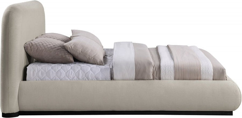 Vaughn Chenille Fabric Queen Bed Beige - Gate FurnitureQueen Bed