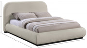 Vaughn Chenille Fabric Queen Bed Beige - Gate FurnitureQueen Bed