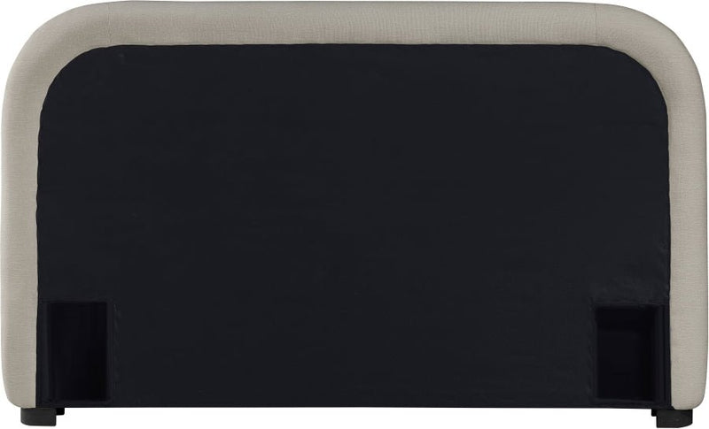 Vaughn Chenille Fabric Queen Bed Beige - Gate FurnitureQueen Bed
