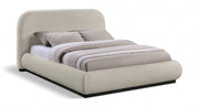 Vaughn Chenille Fabric Queen Bed Beige - Gate FurnitureQueen Bed