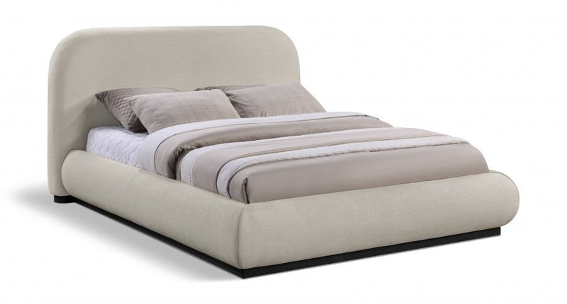 Vaughn Chenille Fabric Queen Bed Beige - Gate FurnitureQueen Bed