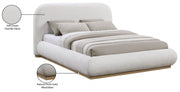 Vaughn Chenille Fabric Queen Bed Cream - Gate FurnitureQueen Bed