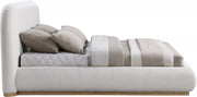 Vaughn Chenille Fabric Queen Bed Cream - Gate FurnitureQueen Bed