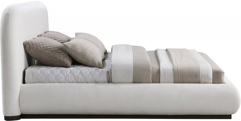 Vaughn Chenille Fabric Queen Bed Cream - Gate FurnitureQueen Bed