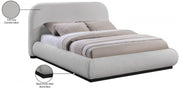 Vaughn Chenille Fabric Queen Bed Grey - Gate FurnitureQueen Bed