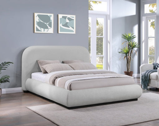 Vaughn Chenille Fabric Queen Bed Grey - Gate FurnitureQueen Bed