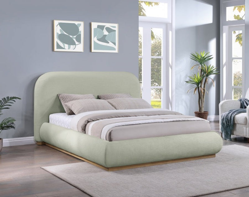 Vaughn Chenille Fabric Queen Bed Mint - Gate FurnitureQueen Bed