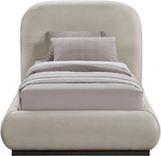Vaughn Chenille Fabric Twin Bed Beige - Gate FurnitureTwin Bed