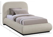 Vaughn Chenille Fabric Twin Bed Beige - Gate FurnitureTwin Bed