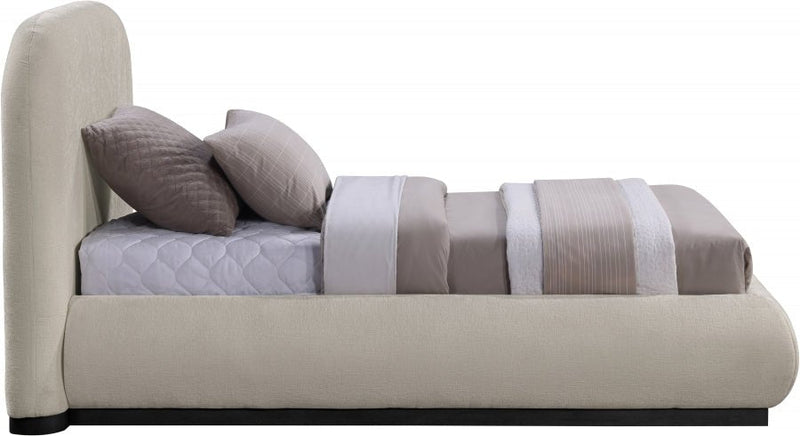 Vaughn Chenille Fabric Twin Bed Beige - Gate FurnitureTwin Bed
