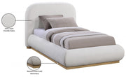 Vaughn Chenille Fabric Twin Bed Cream - Gate FurnitureTwin Bed