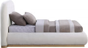 Vaughn Chenille Fabric Twin Bed Cream - Gate FurnitureTwin Bed