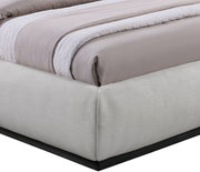 Vaughn Chenille Fabric Twin Bed Grey - Gate FurnitureTwin Bed