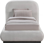 Vaughn Chenille Fabric Twin Bed Grey - Gate FurnitureTwin Bed