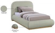 Vaughn Chenille Fabric Twin Bed Mint - Gate FurnitureTwin Bed